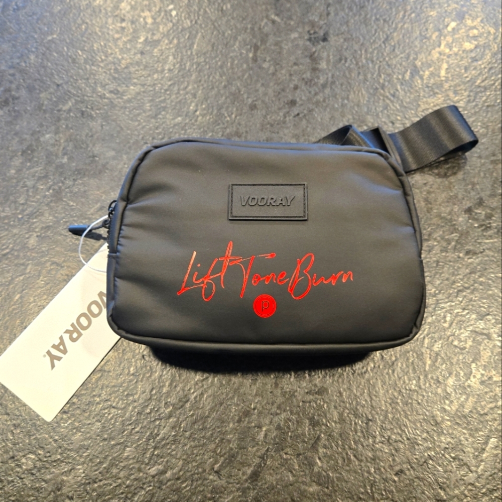 Vooray Pure Barre Lift Tone Burn Black Belt Bag OS